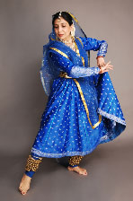 Dancing form in blue costume by Nalini Toshniwal 